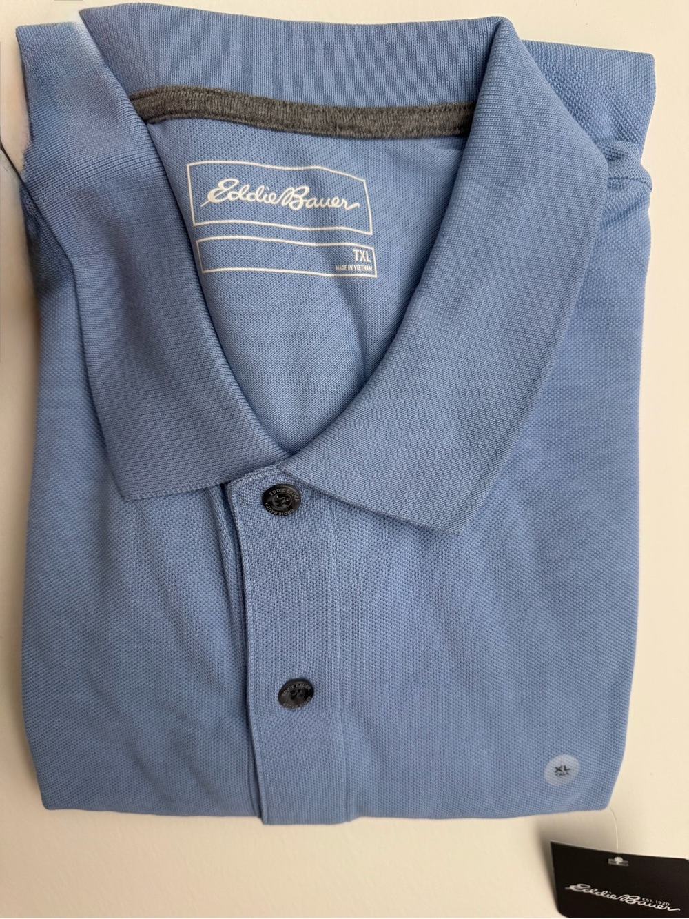 Eddie Bauer Men's Sky Blue Polo Shirt